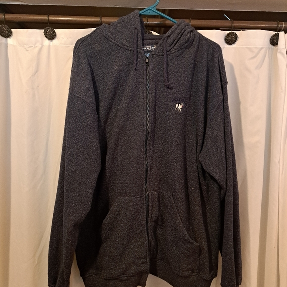 Vintage Big Dogs Blue Zip Up Hooded Fleece Jacket Men's Size Large - Picture 1 of 8